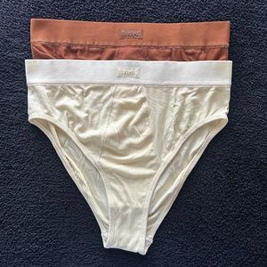 Skims Soft Lounge Brief Copper Soft Yellow Size XL